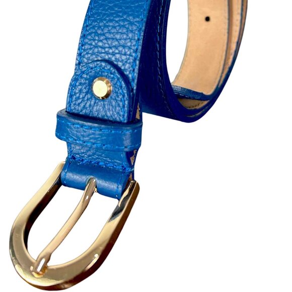Lare Women Belt Designer Italian Leather - Blue main image 4